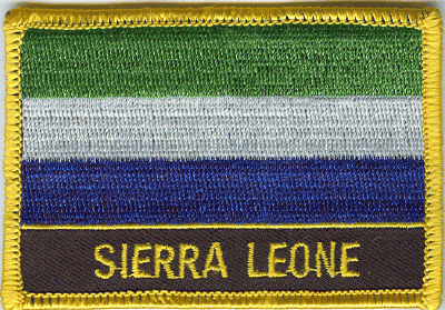 Sierra Leone Flag Patch - Rectangle With Name