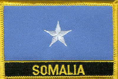 Somalia Flag Patch - Rectangle With Name