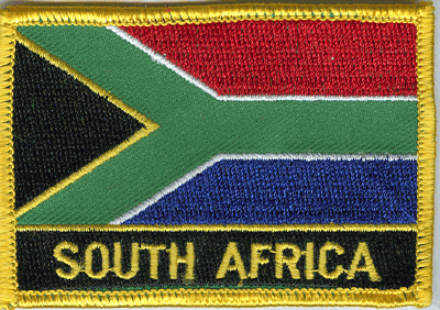 South Africa Flag Patch - Rectangle With Name