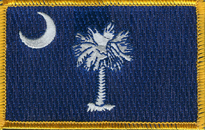 South Carolina Flag Patch - Rectangle