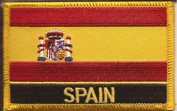 Spain Flag Patch - Rectangle With Name