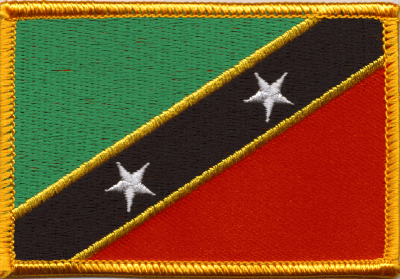 St. Kitts & Nevis Flag Patch - Rectangle