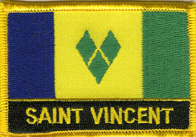 St. Vincent & Grenadine Flag Patch - Rectangle With Name