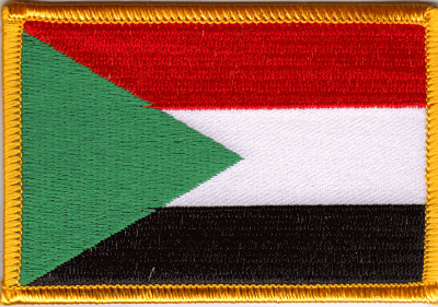 Sudan Flag Patch - Rectangle