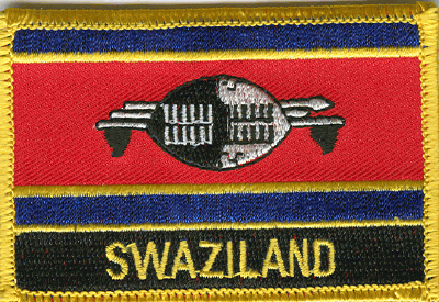 Swaziland (Eswatini) Flag Patch - Rectangle With Name