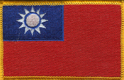 Taiwan Flag Patch - Rectangle 