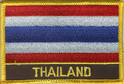 Thailand Flag Patch - Rectangle With Name